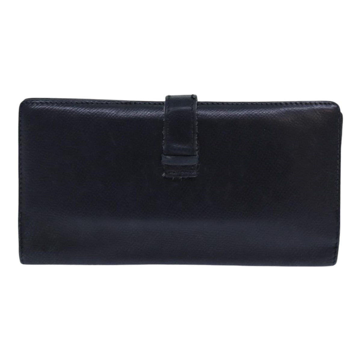 HERMES Long Wallet Leather Black Auth 85899 - 0