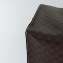 CELINE Macadam Canvas Shoulder Bag PVC Leather Brown Gold Auth 85902-9