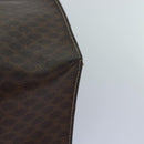 CELINE Macadam Canvas Shoulder Bag PVC Leather Brown Gold Auth 85902-14