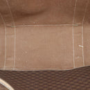 CELINE Macadam Canvas Shoulder Bag PVC Leather Brown Gold Auth 85902-10