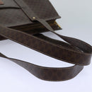 CELINE Macadam Canvas Shoulder Bag PVC Leather Brown Gold Auth 85902-7