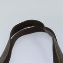 CELINE Macadam Canvas Shoulder Bag PVC Leather Brown Gold Auth 85902-8