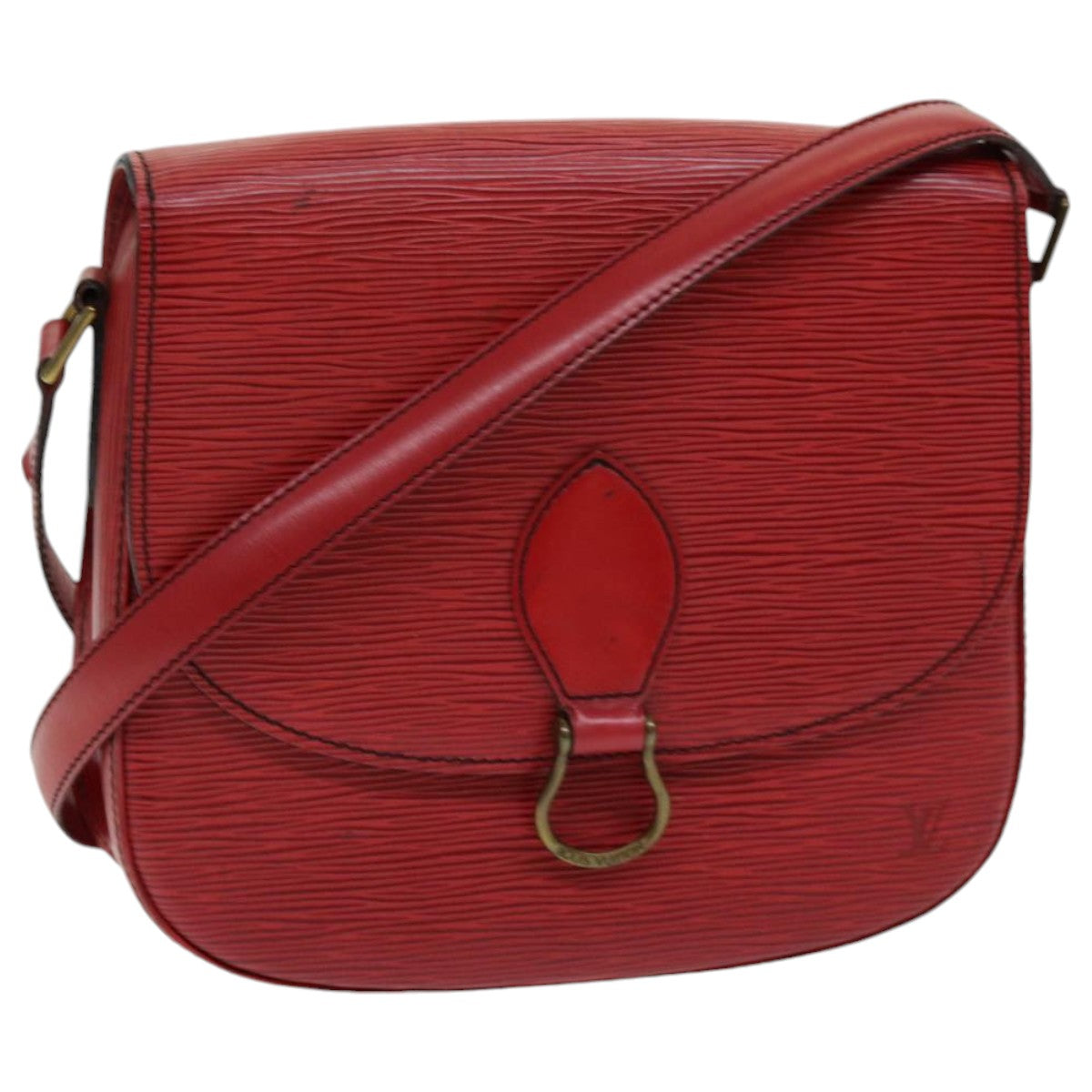 LOUIS VUITTON Epi Saint Cloud GM Shoulder Bag Red M52197 LV Auth 85907