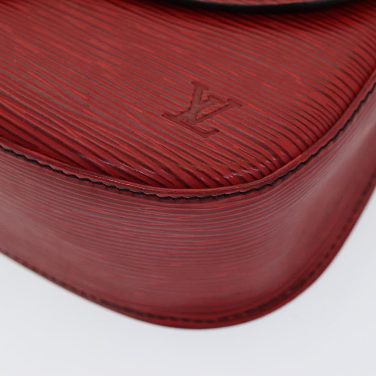 LOUIS VUITTON Epi Saint Cloud GM Shoulder Bag Red M52197 LV Auth 85907