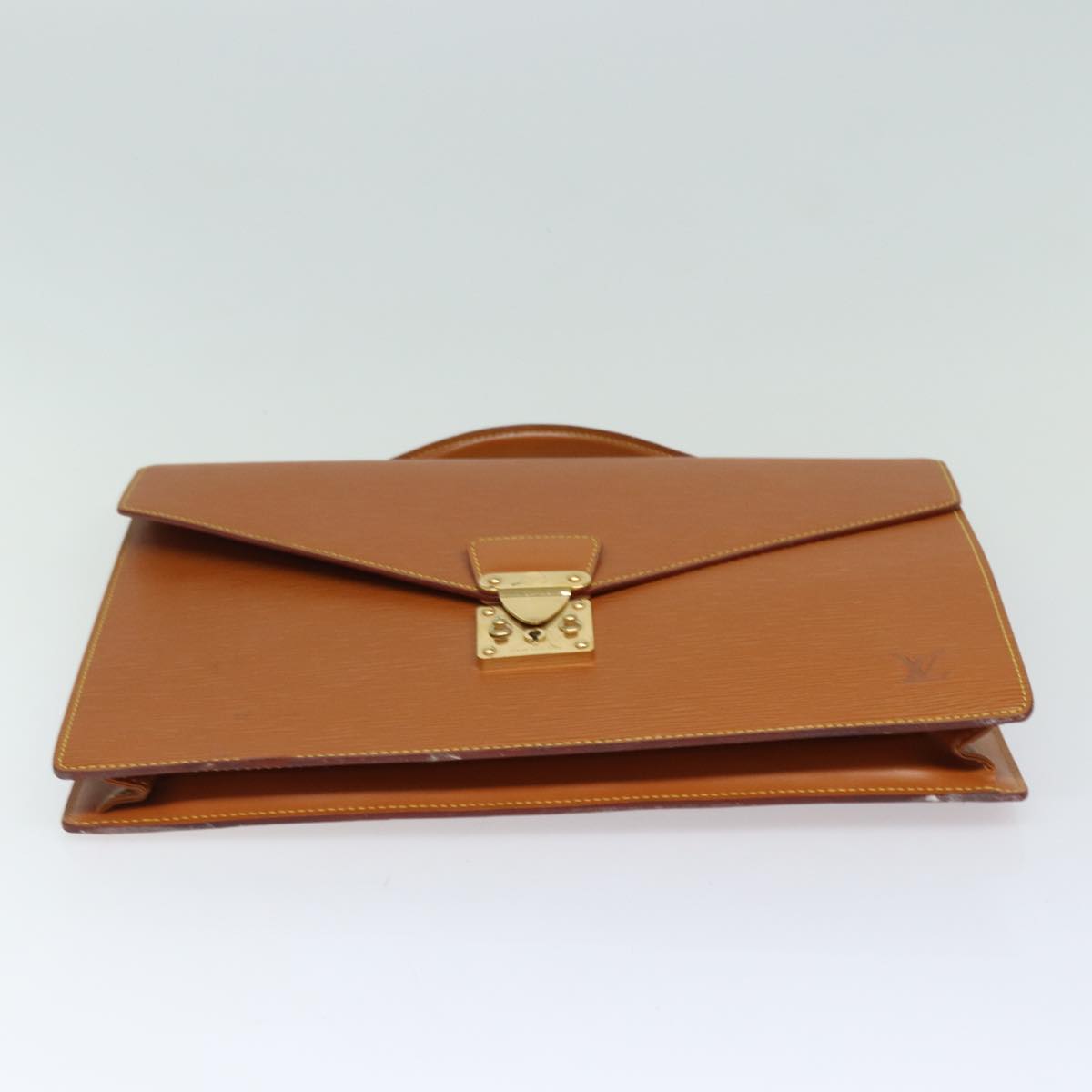 LOUIS VUITTON Epi Porte Documents Bandouliere Zipangu Gold M54468 LV Auth 85908