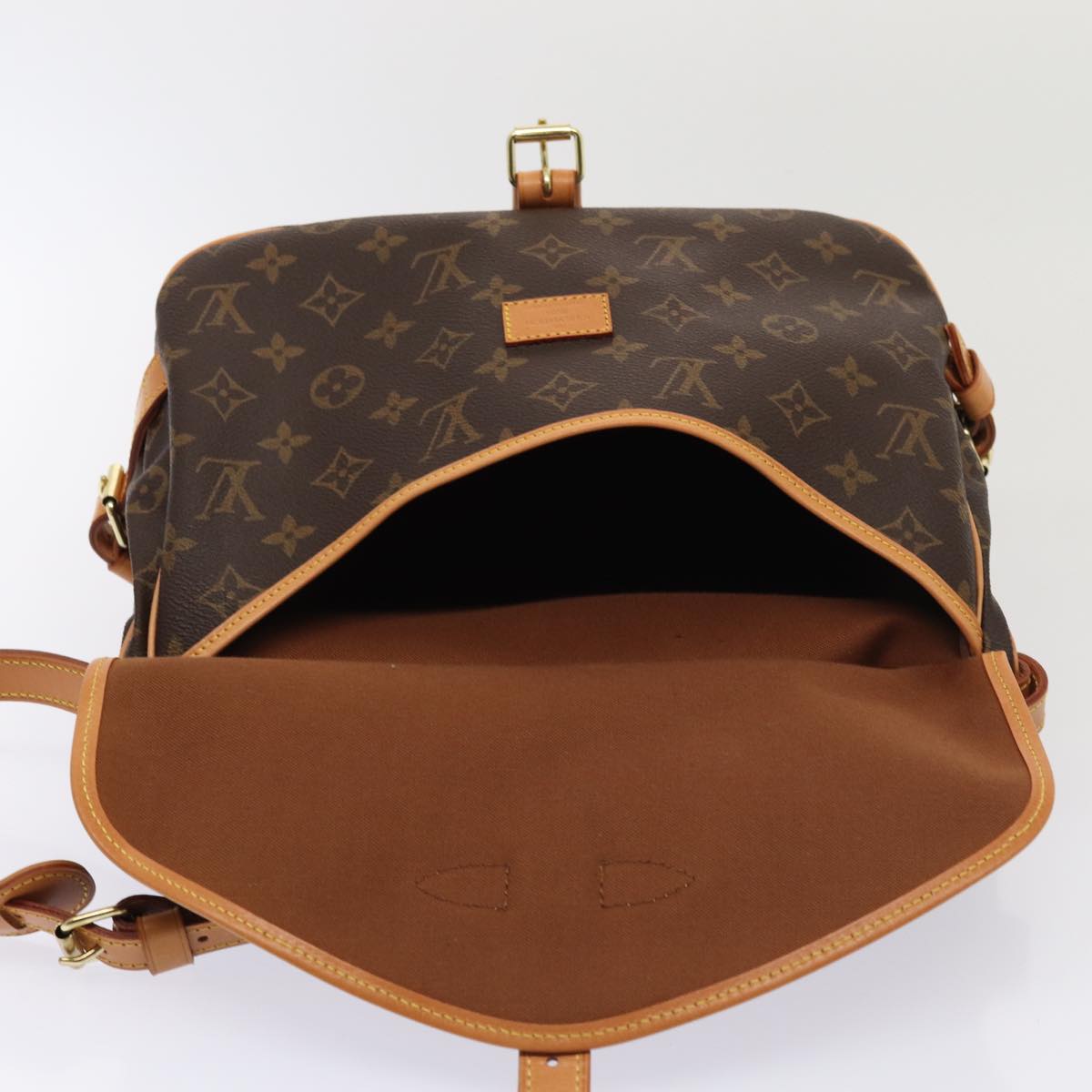 LOUIS VUITTON Monogram Saumur 30 Shoulder Bag M42256 LV Auth 85925A