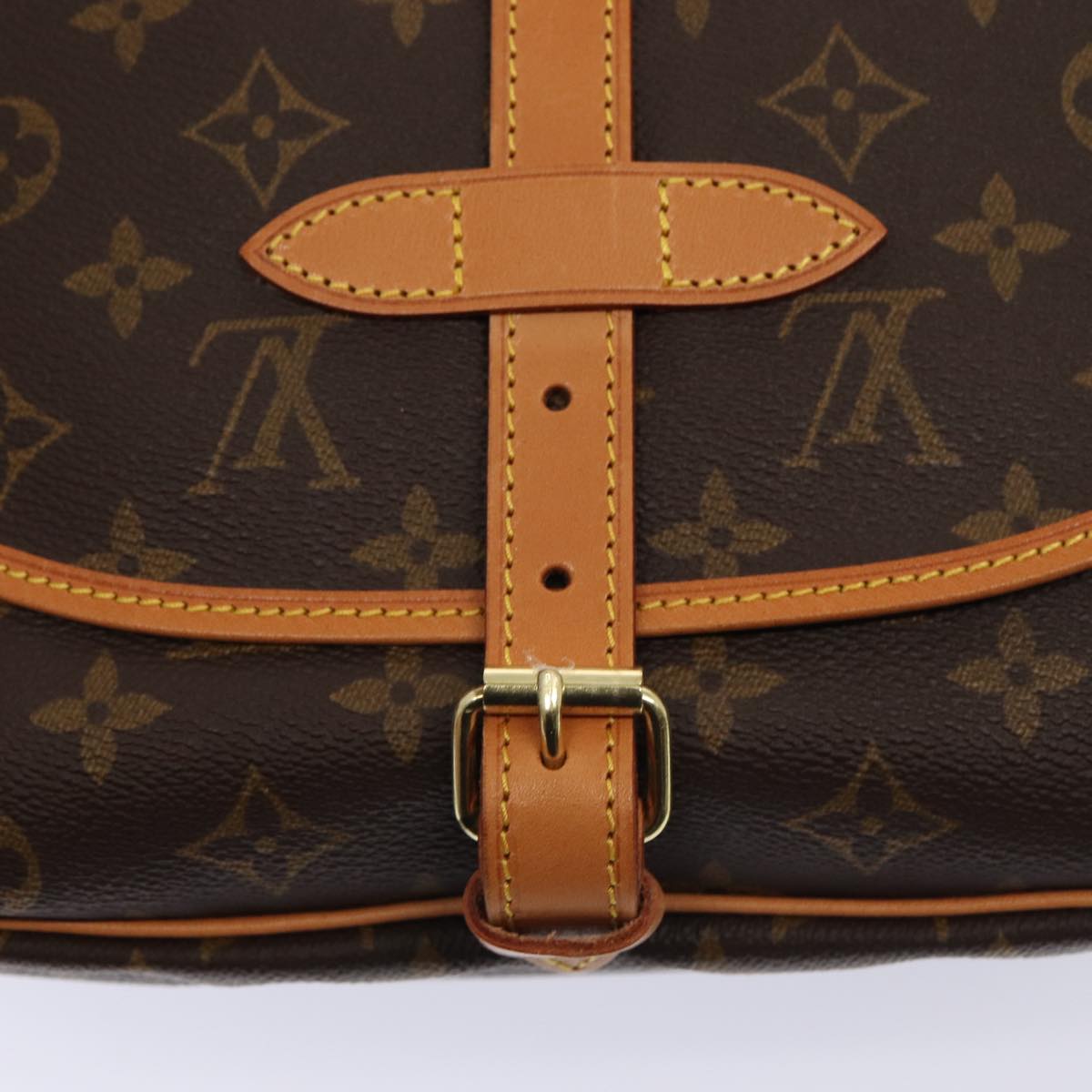 LOUIS VUITTON Monogram Saumur 30 Shoulder Bag M42256 LV Auth 85925A