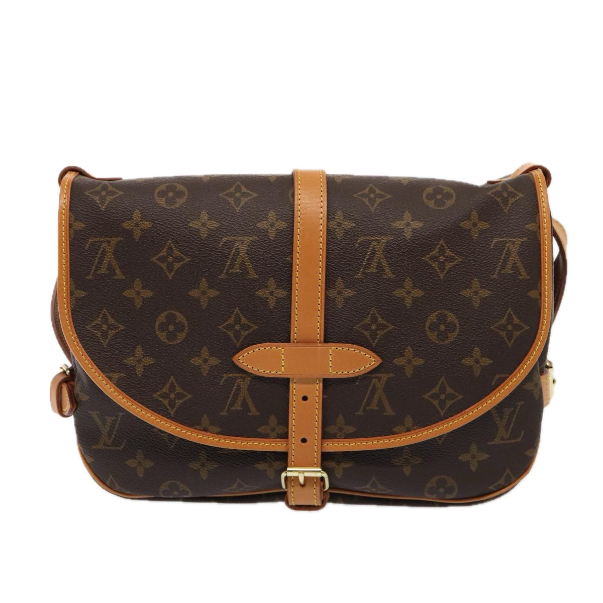 LOUIS VUITTON Monogram Saumur 30 Shoulder Bag M42256 LV Auth 85925A - 0