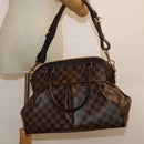 LOUIS VUITTON Damier Ebene Trevi GM Hand Bag 2way N51998 LV Auth 85934SAV-26