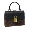 LOUIS VUITTON Monogram Rocky BB Hand Bag 2way Black M44141 LV Auth 85942A-1