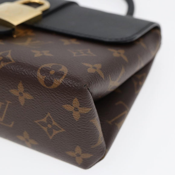 LOUIS VUITTON Monogram Rocky BB Hand Bag 2way Black M44141 LV Auth 85942A