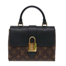 LOUIS VUITTON Monogram Rocky BB Hand Bag 2way Black M44141 LV Auth 85942A-13