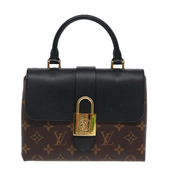LOUIS VUITTON Monogram Rocky BB Hand Bag 2way Black M44141 LV Auth 85942A