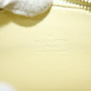 LOUIS VUITTON Monogram Vernis Motto Pouch Lime Yellow M91059 LV Auth 85955-18