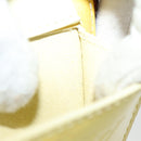 LOUIS VUITTON Monogram Vernis Motto Pouch Lime Yellow M91059 LV Auth 85955-12