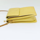 LOUIS VUITTON Monogram Vernis Motto Pouch Lime Yellow M91059 LV Auth 85955-3