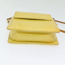 LOUIS VUITTON Monogram Vernis Motto Pouch Lime Yellow M91059 LV Auth 85955-5