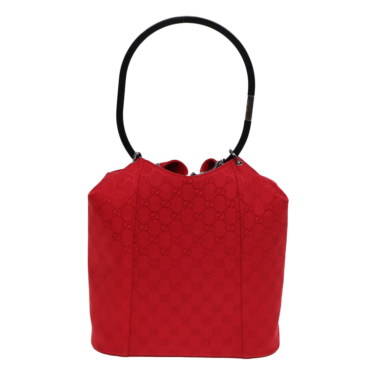 GUCCI GG Canvas Shoulder Bag Red 001 3738 Auth 85971