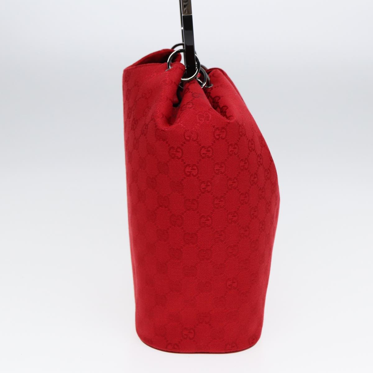 GUCCI GG Canvas Shoulder Bag Red 001 3738 Auth 85971