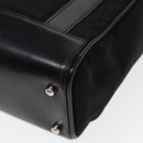 GUCCI Hand Bag Nylon Leather Black Silver 000 2854 0500 5 Auth 85984-9