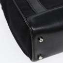 GUCCI Hand Bag Nylon Leather Black Silver 000 2854 0500 5 Auth 85984-14