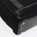 GUCCI Hand Bag Nylon Leather Black Silver 000 2854 0500 5 Auth 85984-16