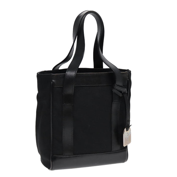 GUCCI Handtasche Nylon Leder Schwarz Silber 000 2854 0500 5 Auth 85984