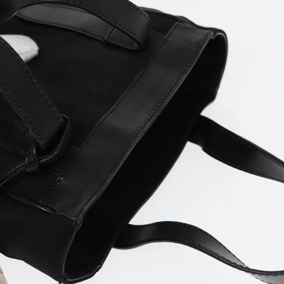 GUCCI Handtasche Nylon Leder Schwarz Silber 000 2854 0500 5 Auth 85984