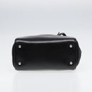 GUCCI Hand Bag Nylon Leather Black Silver 000 2854 0500 5 Auth 85984-5