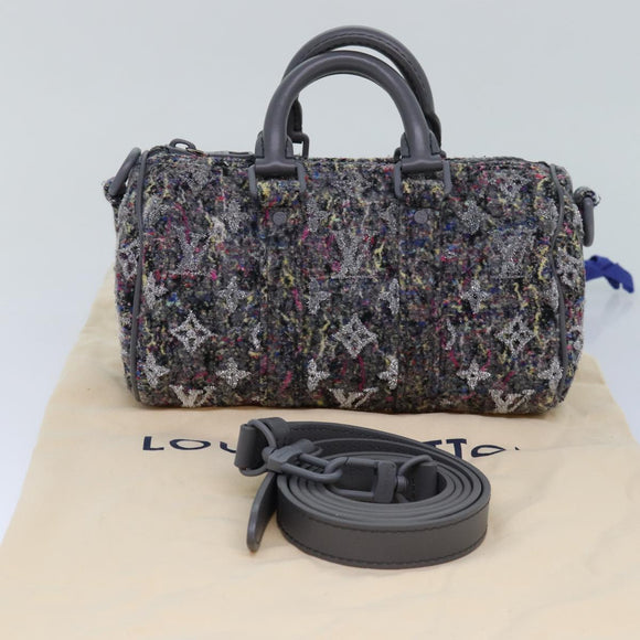 LOUIS VUITTON Monogram Felt Keepall XS Hand Bag Gray M80821 LV Auth 86001SM