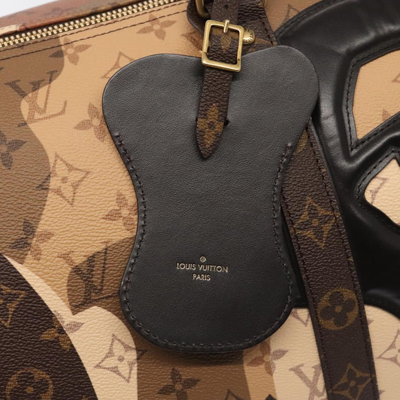 LOUIS VUITTON LV Portrait Keepall Bandouliere 55 Bag Brown M46677 Auth 86022SM