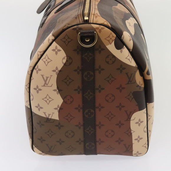 LOUIS VUITTON LV Portrait Keepall Bandouliere 55 Bag Brown M46677 Auth 86022SM