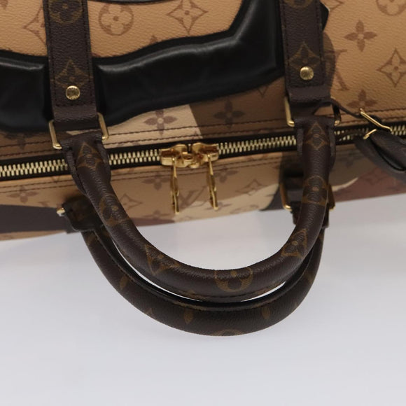 LOUIS VUITTON LV Portrait Keepall Bandouliere 55 Bag Brown M46677 Auth 86022SM