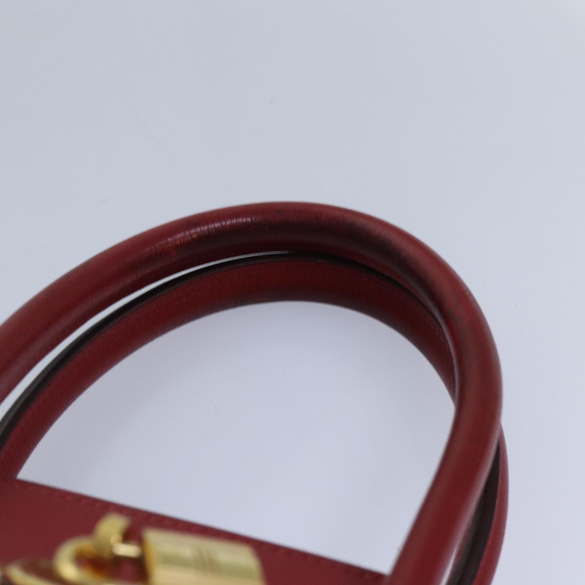 HERMES Birkin 35 Hand Bag Leather Red Gold Auth 86024