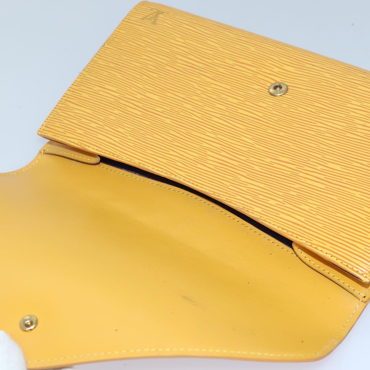 LOUIS VUITTON Epi Art Deco Clutch Bag Yellow M52639 LV Auth 86032