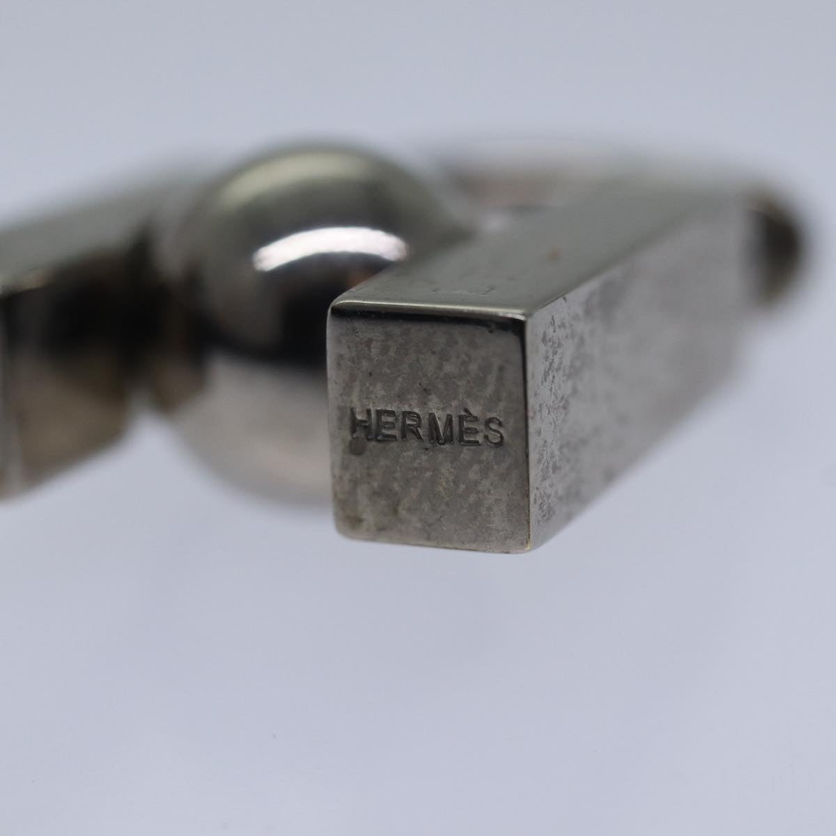 HERMES Cadena Charm Metal Silver Auth 86036