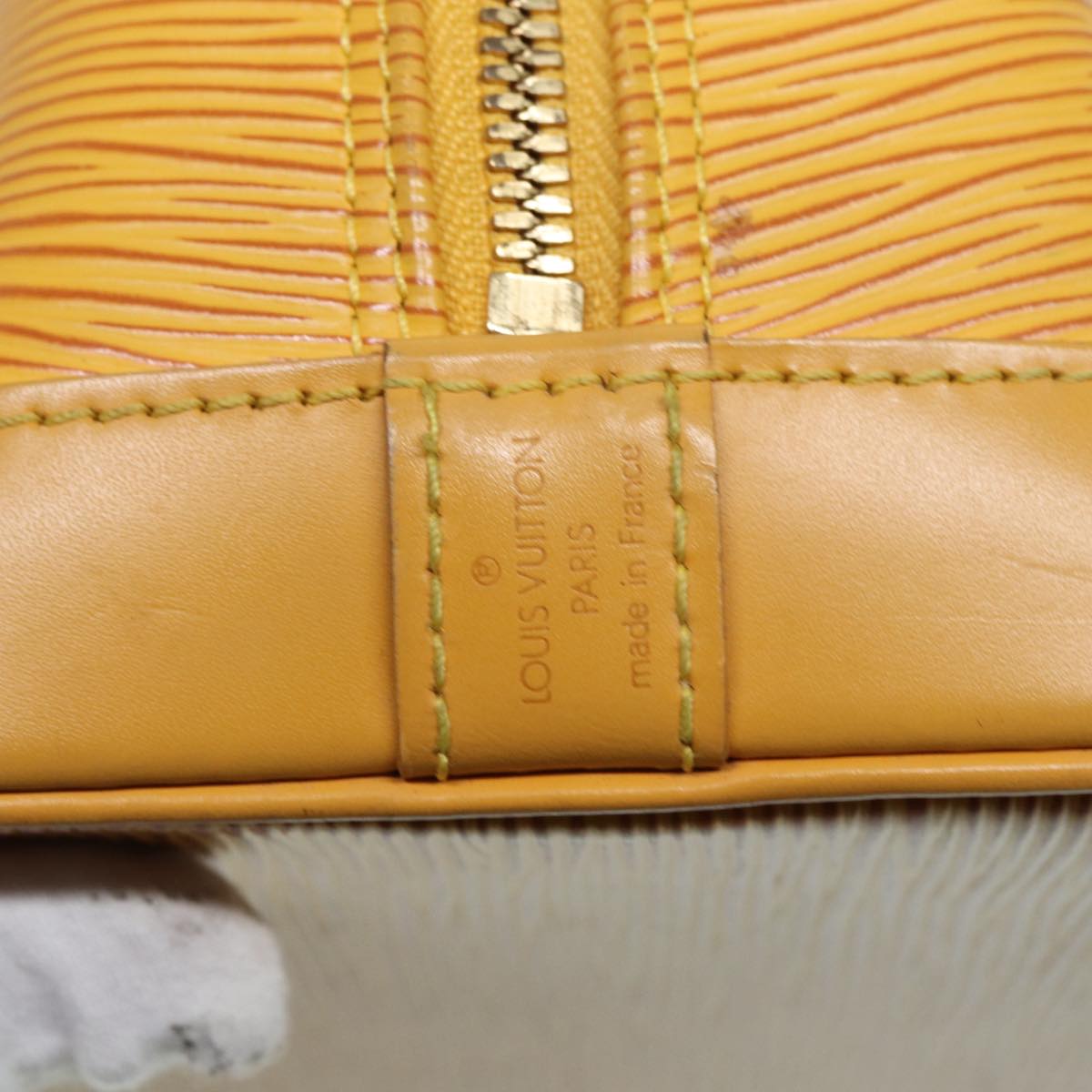 LOUIS VUITTON Epi Alma Hand Bag Yellow M52149 LV Auth 86064