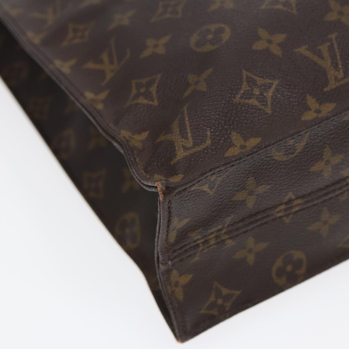 LOUIS VUITTON Monogram Sac Plat Hand Bag M51140 LV Auth 86115