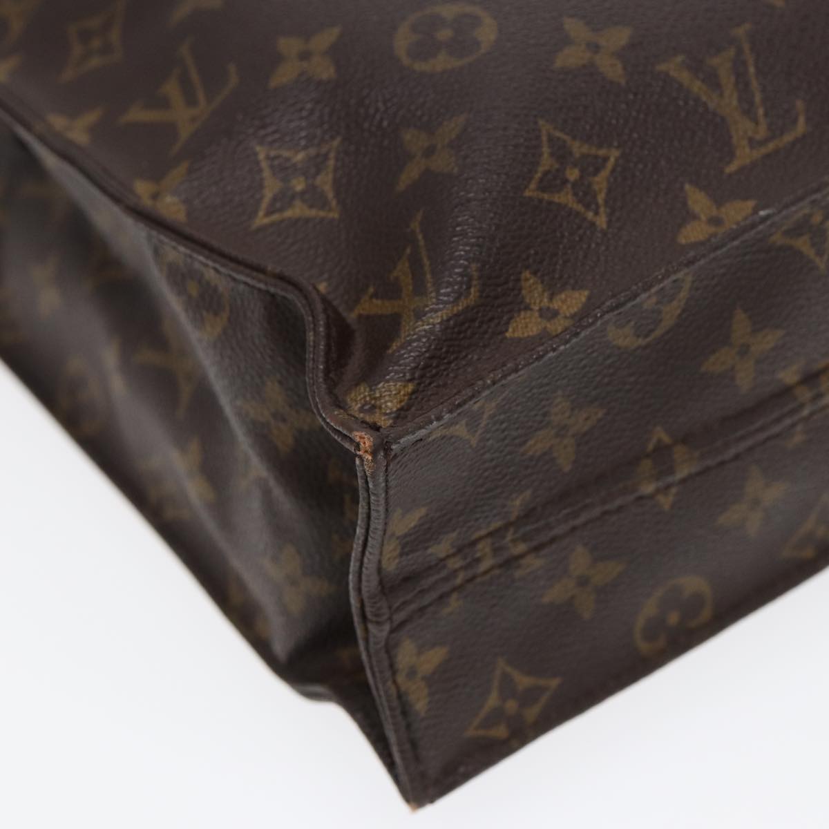 LOUIS VUITTON Monogram Sac Plat Hand Bag M51140 LV Auth 86115