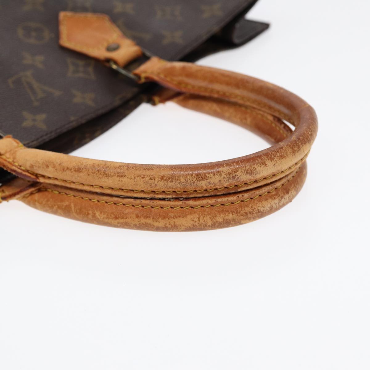 LOUIS VUITTON Monogram Sac Plat Hand Bag M51140 LV Auth 86115