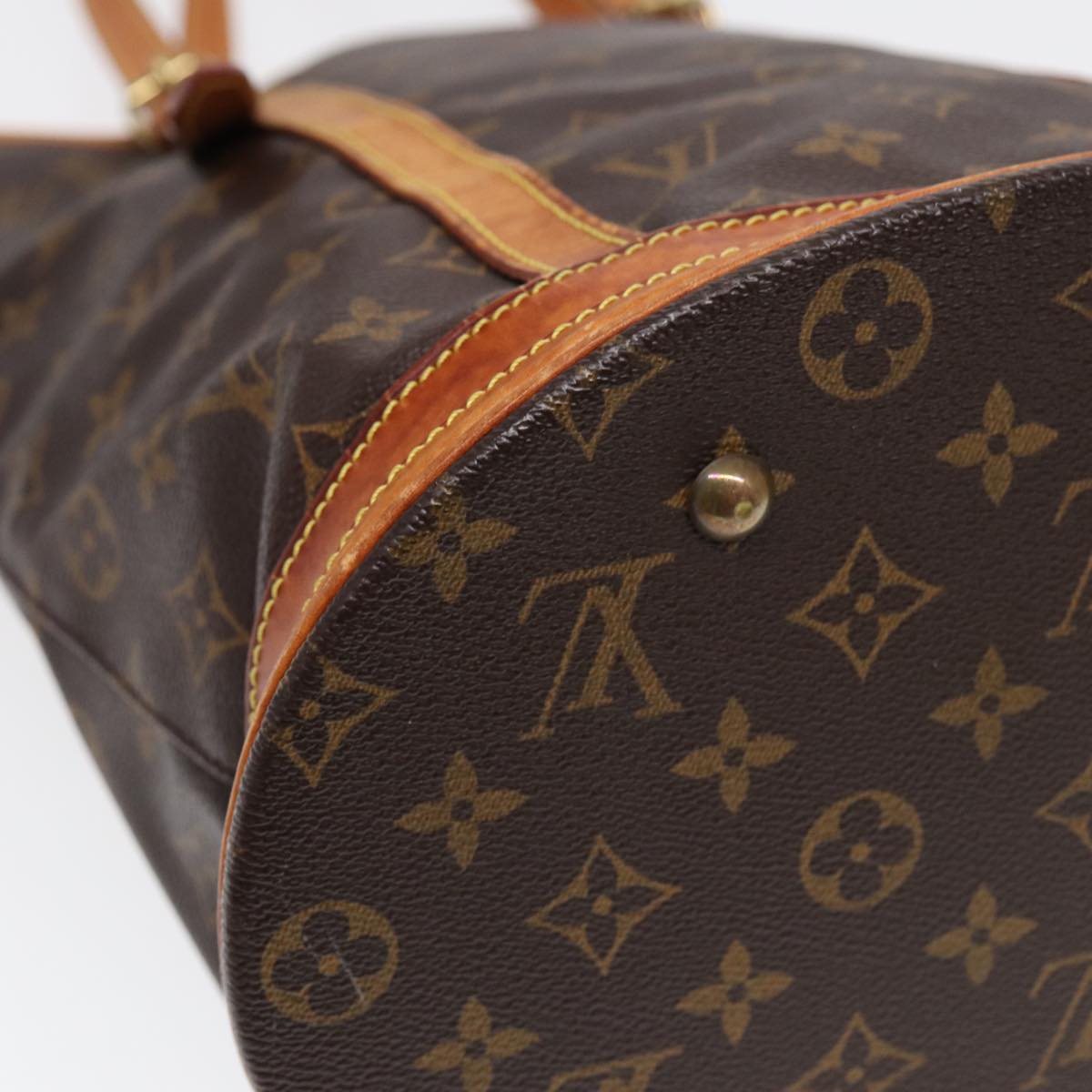 LOUIS VUITTON Monogram Bucket GM Shoulder Bag M42236 LV Auth 86116