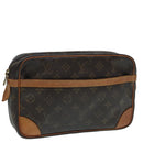 LOUIS VUITTON Monogram Compiegne 28 Clutch Bag M51845 LV Auth 86122-1