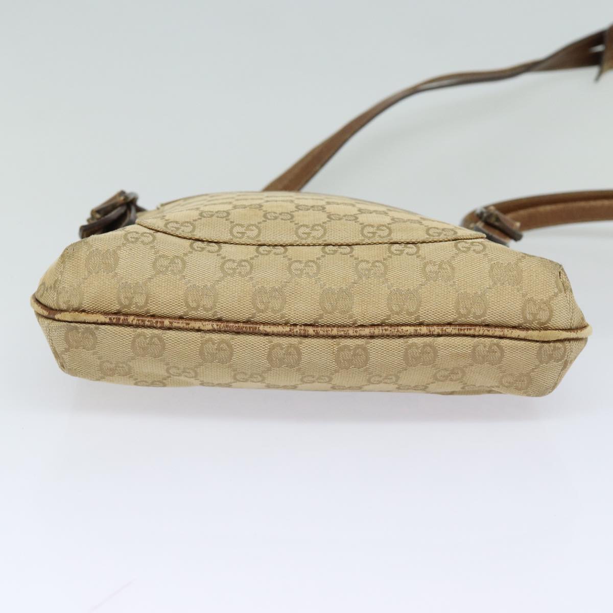 GUCCI GG Canvas Shoulder Bag Beige 115514 Auth 86155