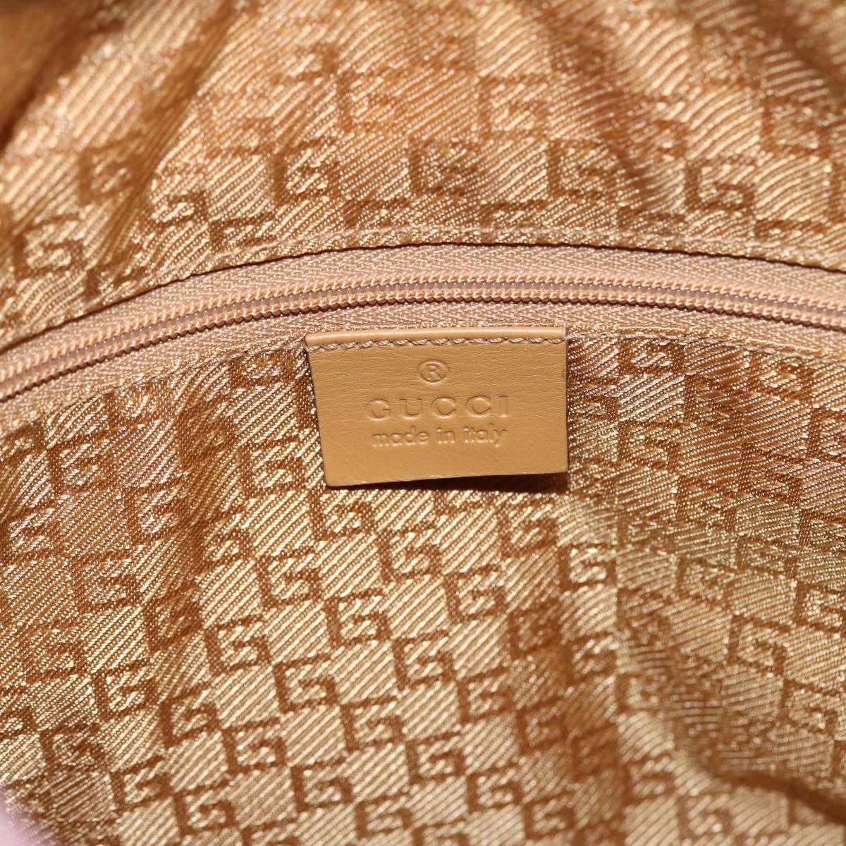 GUCCI Hand Bag Suede Pink Gold 001 3386 Auth 86157