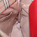 BURBERRY Nova Check Tote Bag Canvas Leather Beige Gold Red Auth 86159-17