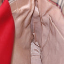 BURBERRY Nova Check Tragetasche Canvas Leder Beige Gold Rot Auth 86159-18