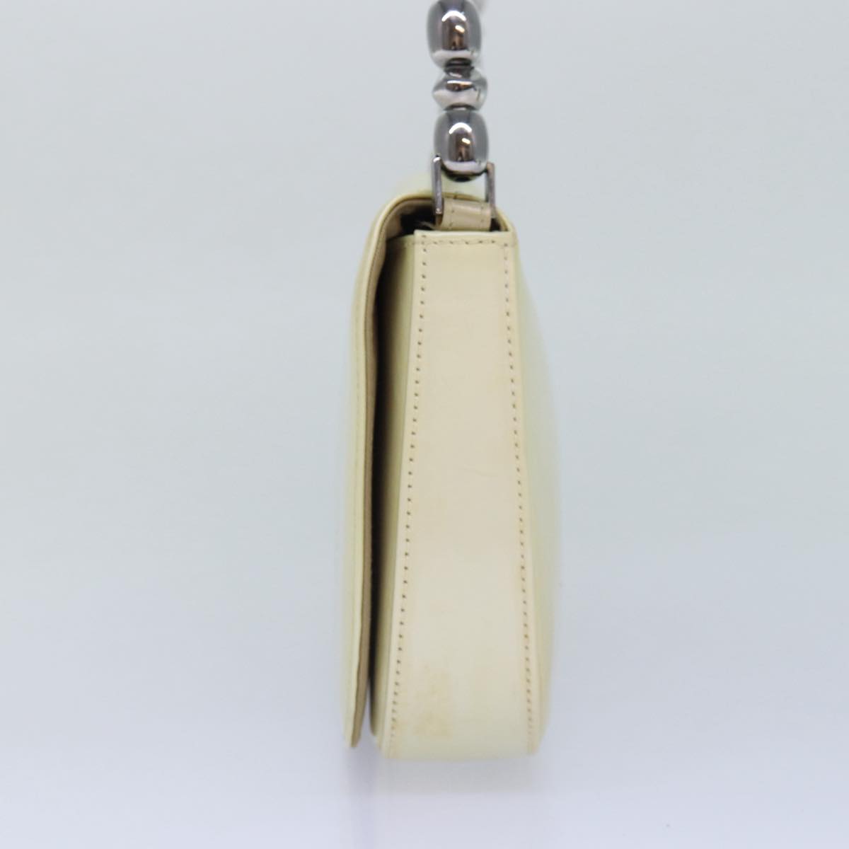 Christian Dior Shoulder Bag Enamel White Auth 86173