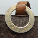 CELINE Macadam Canvas Shoulder Bag PVC Leather Brown Gold Auth 86174-17