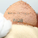 CELINE Macadam Canvas Shoulder Bag PVC Leather Brown Gold Auth 86174-12