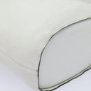 CELINE Shoulder Bag Leather White Silver Auth 86175-14